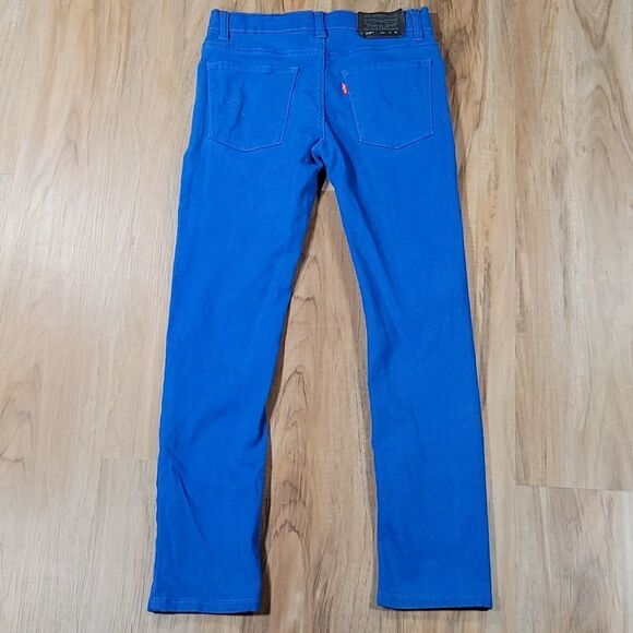 📐🩵Levi's 510 Electric Blue Skinny Fit Jeans Youth Size 12 - Picture 4 of 12